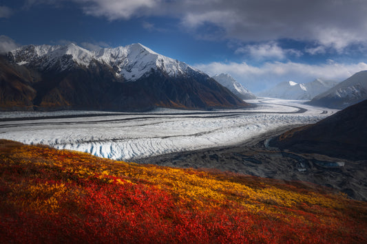 An Alaska glacier in the fall fototapet