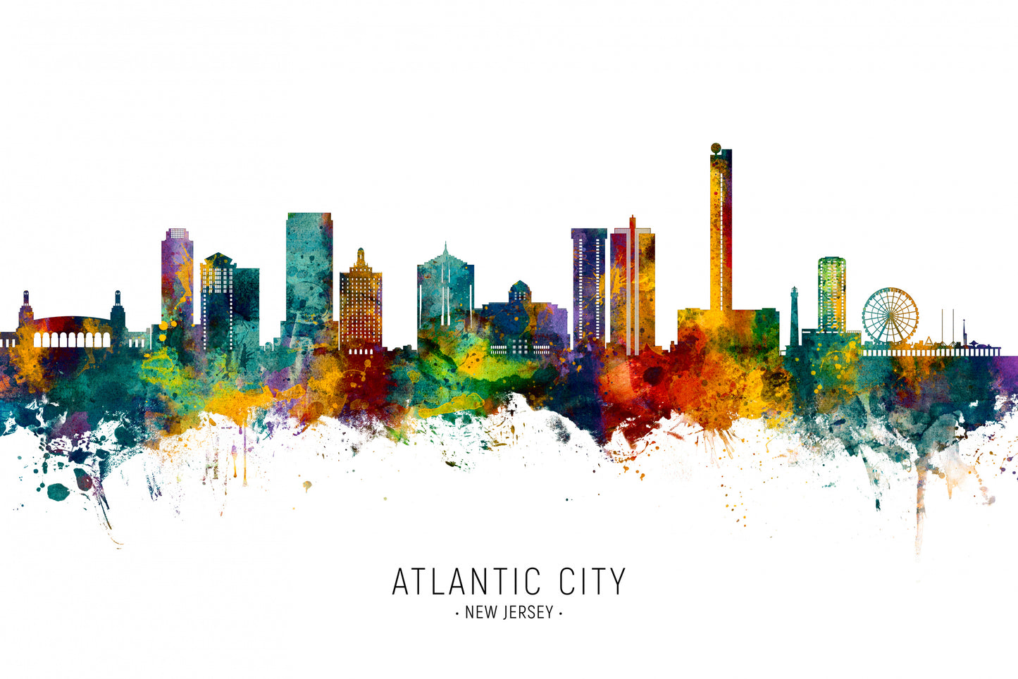 Atlantic City New Jersey Skyline fototapet