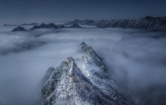 Sea of clouds on the Jian kou Great Wall fototapet