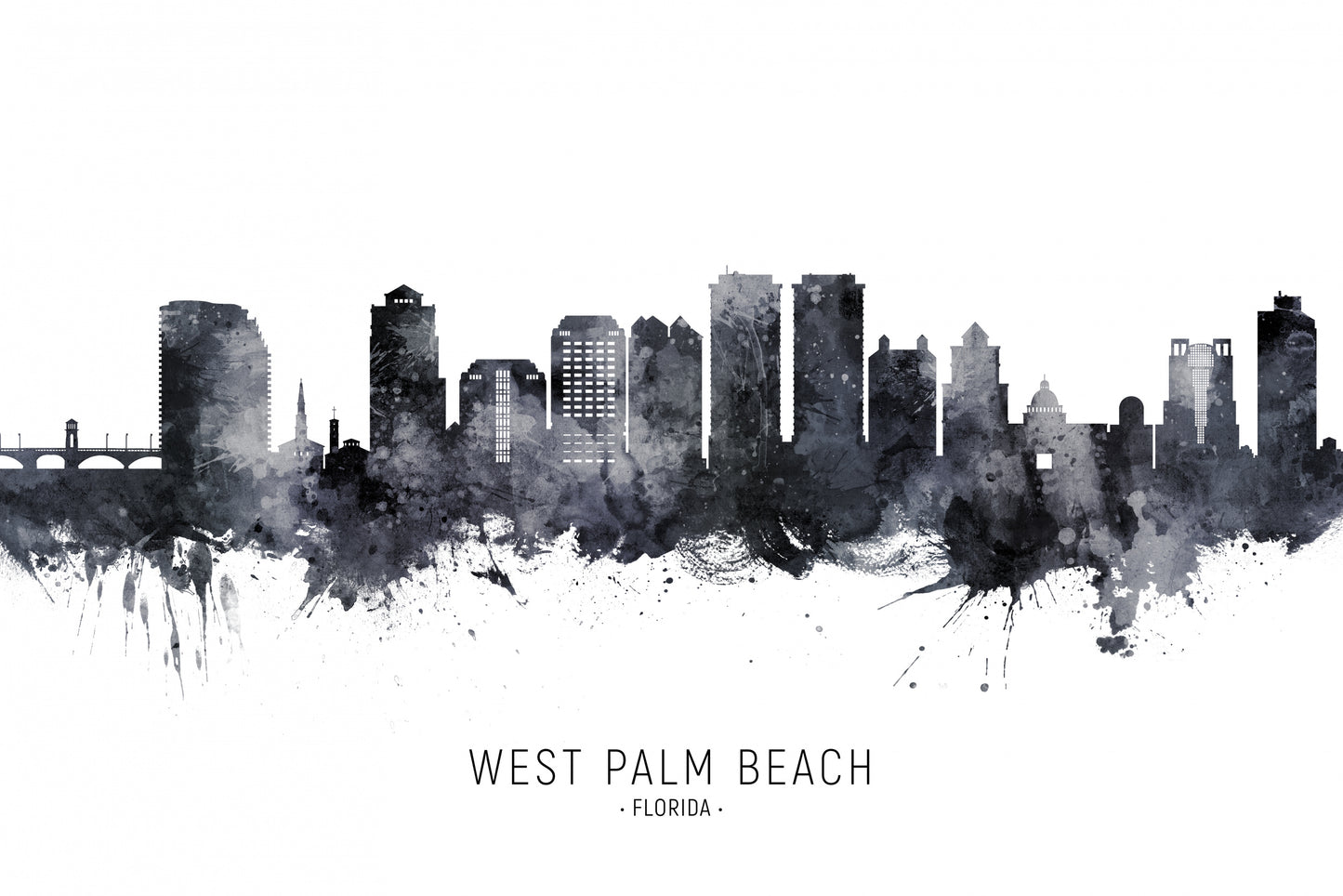 West Palm Beach Florida Skyline fototapet