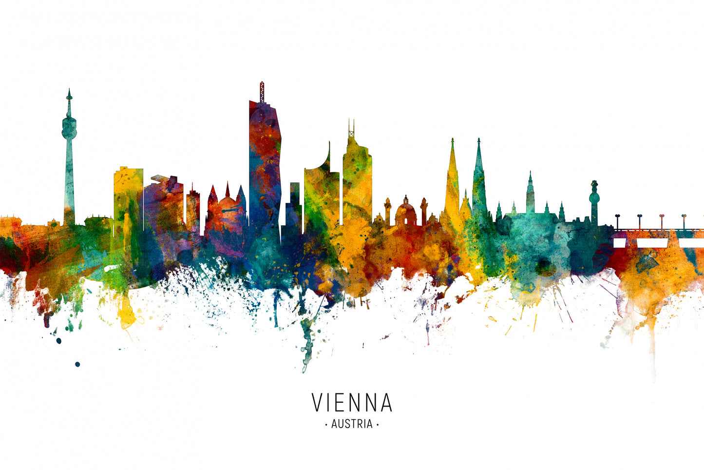 Vienna Austria Skyline fototapet