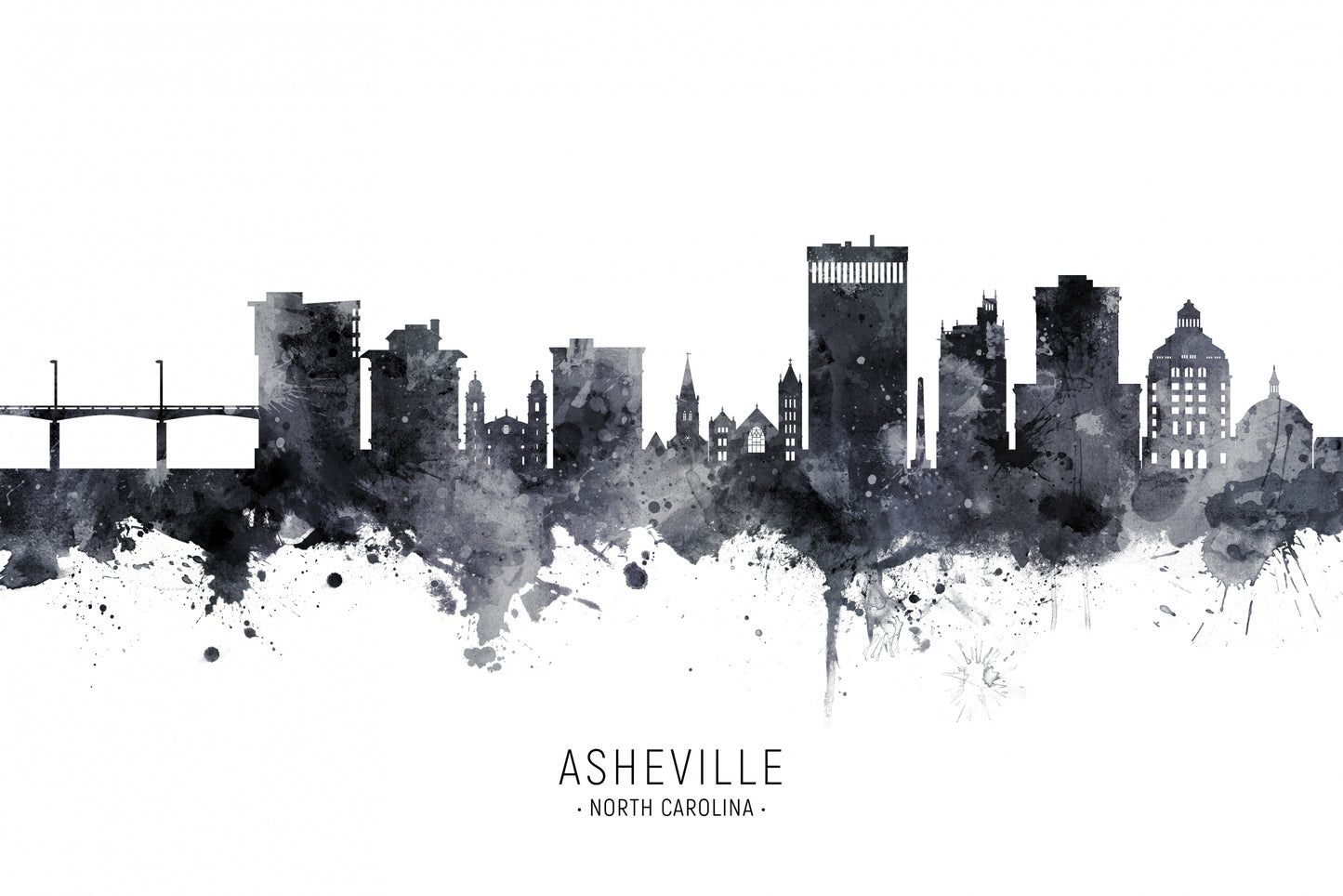 Asheville North Carolina Skyline fototapet