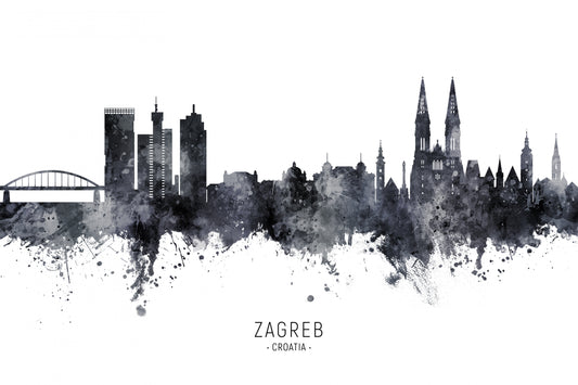 Zagreb Croatia Skyline fototapet