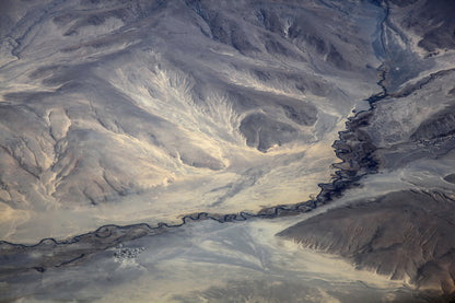 Aerial View of the River on Tibet Plateau fototapet