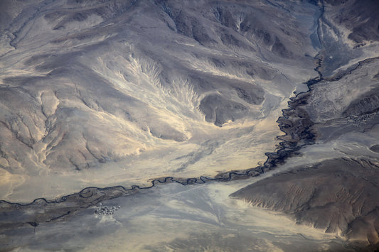 Aerial View of the River on Tibet Plateau fototapet