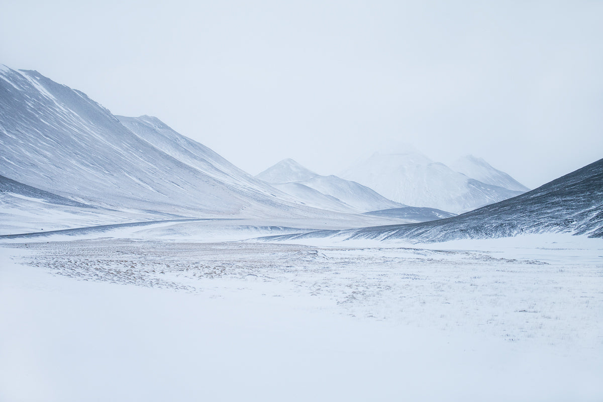 #1 Sketched by the wind: Drawn mountains fototapet