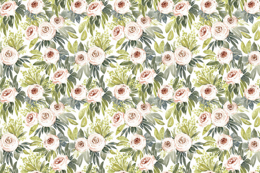 Ananada watercolor botanical pattern fototapet