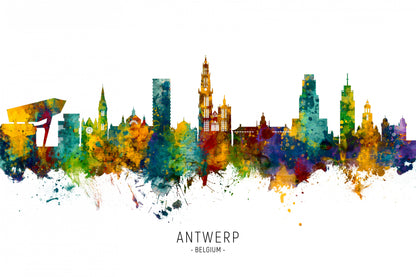 Antwerp Belgium Skyline fototapet