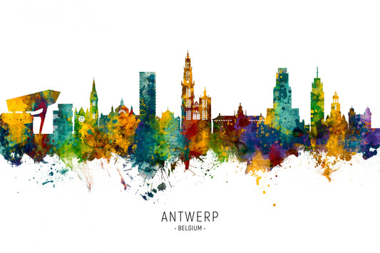 Antwerp Belgium Skyline fototapet