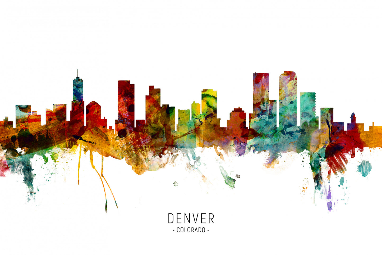 Denver Colorado Skyline fototapet