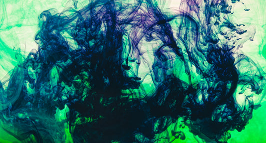 Acrylic colors and ink in water fototapet