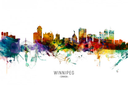Winnipeg Canada Skyline fototapet