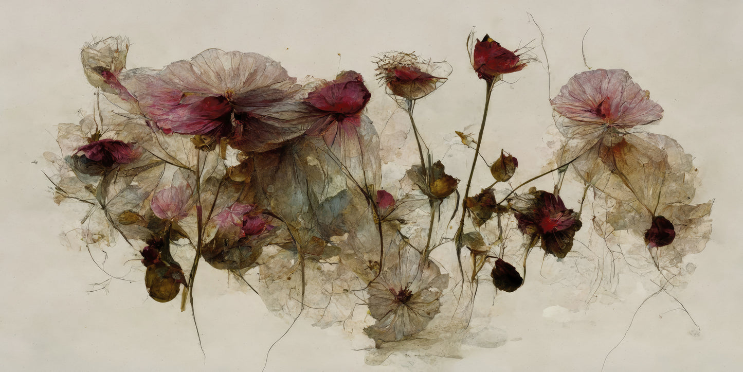 Wild Dry Roses fototapet