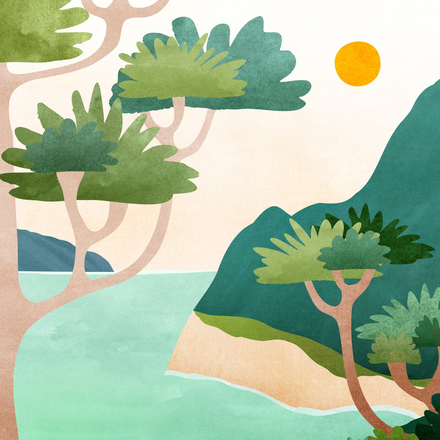 A Sunny Day On Planet Three fototapet