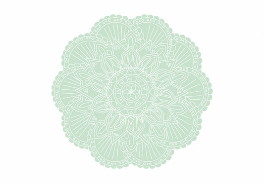 ABSTRACT GREEN MANDALA fototapet