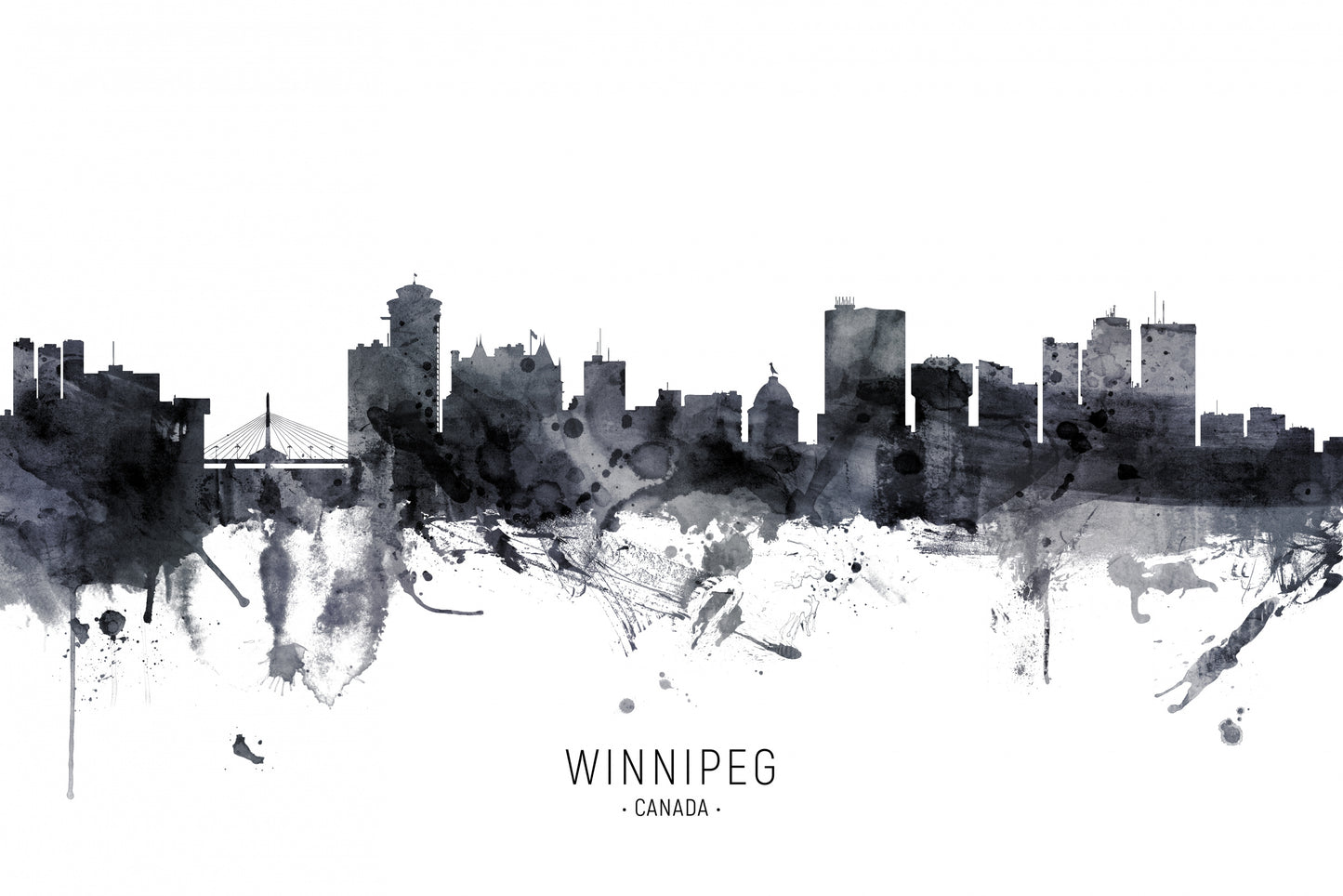 Winnipeg Canada Skyline fototapet