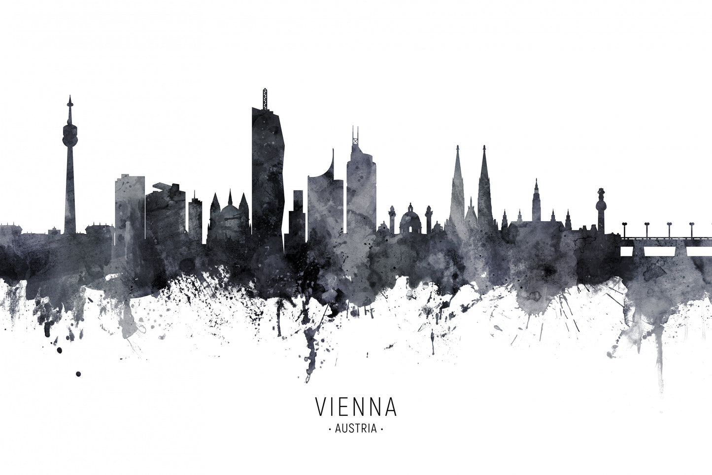 Vienna Austria Skyline fototapet