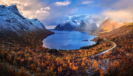 Autumn in Senja fototapet