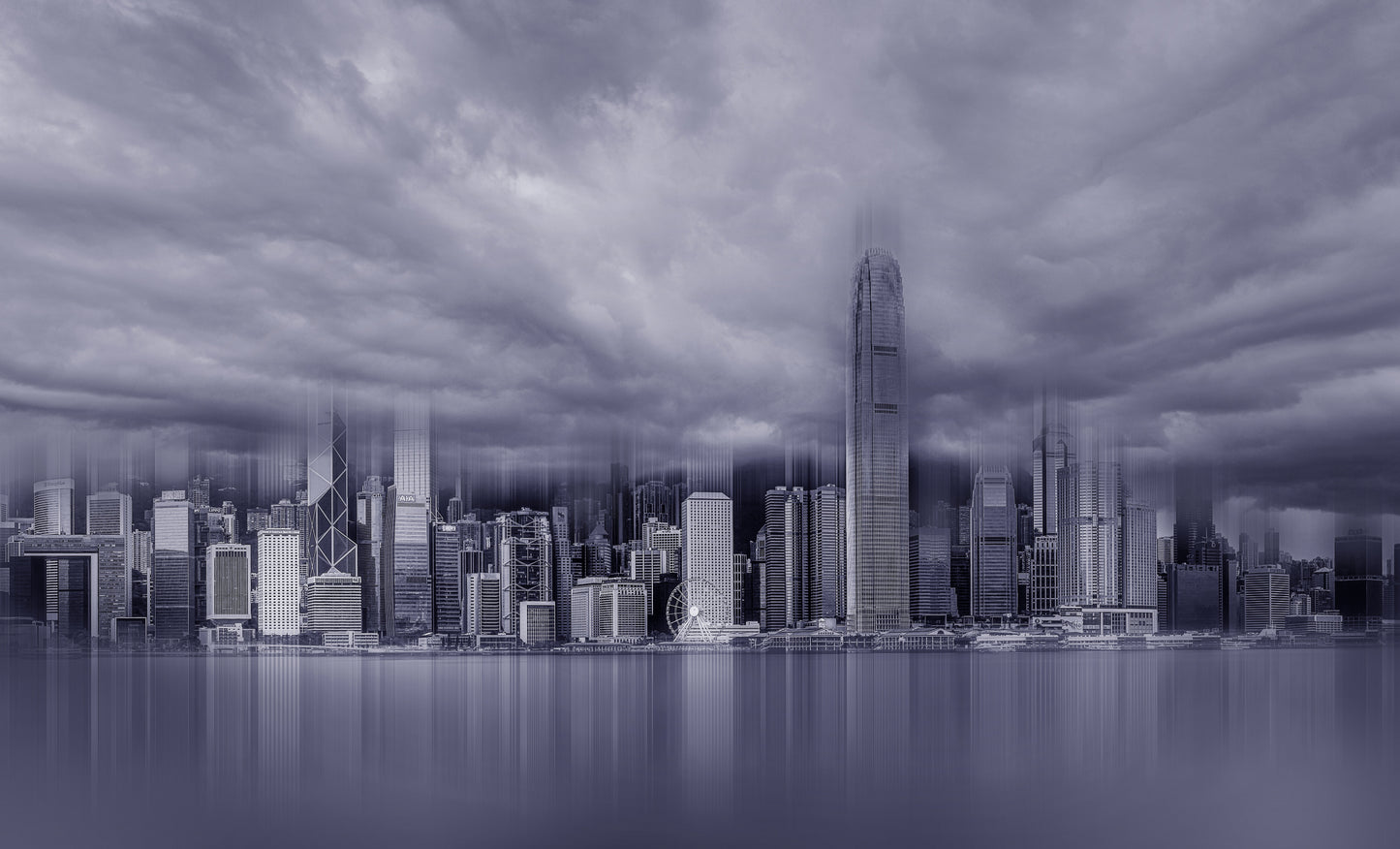 A view of Victoria Harbor in Hongkong fototapet