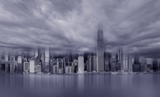 A view of Victoria Harbor in Hongkong fototapet