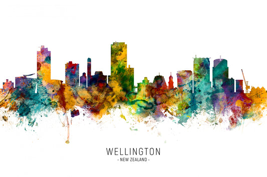 Wellington New Zealand Skyline fototapet