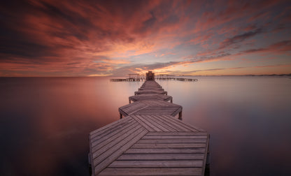 Amanecer en el balneario fototapet