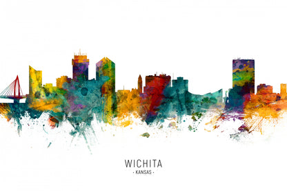 Wichita Kansas Skyline fototapet
