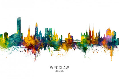 Wroclaw Poland Skyline fototapet