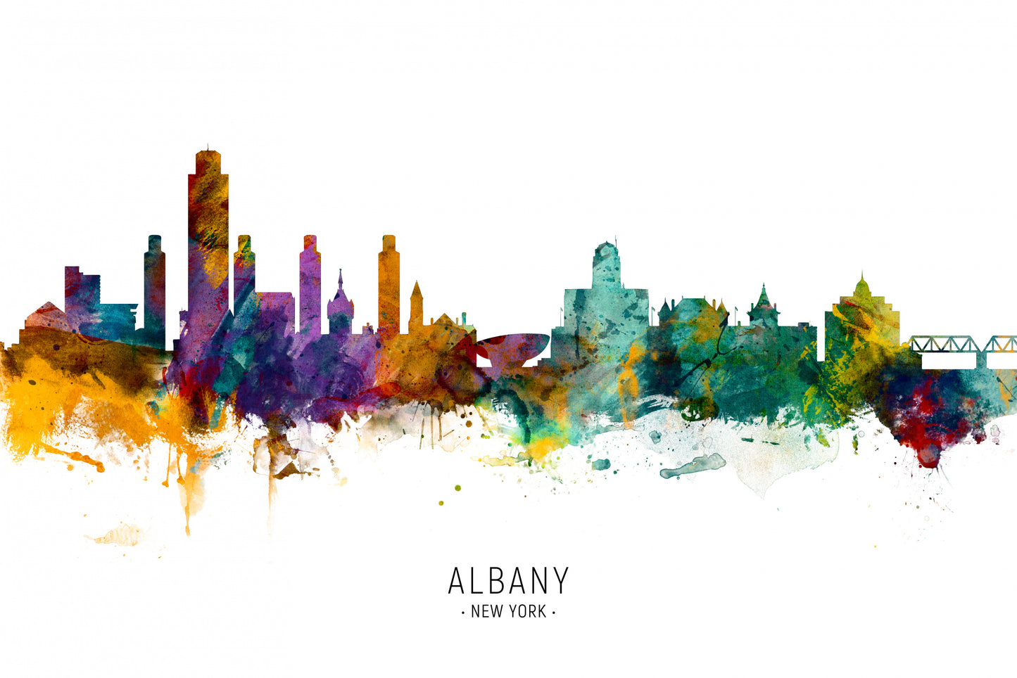 Albany New York Skyline fototapet