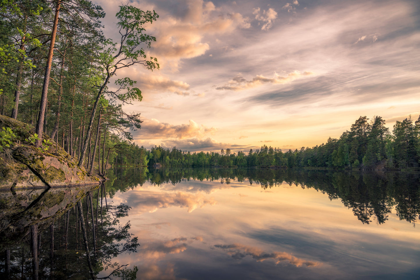 Lake tarmsjön, Sweden fototapet