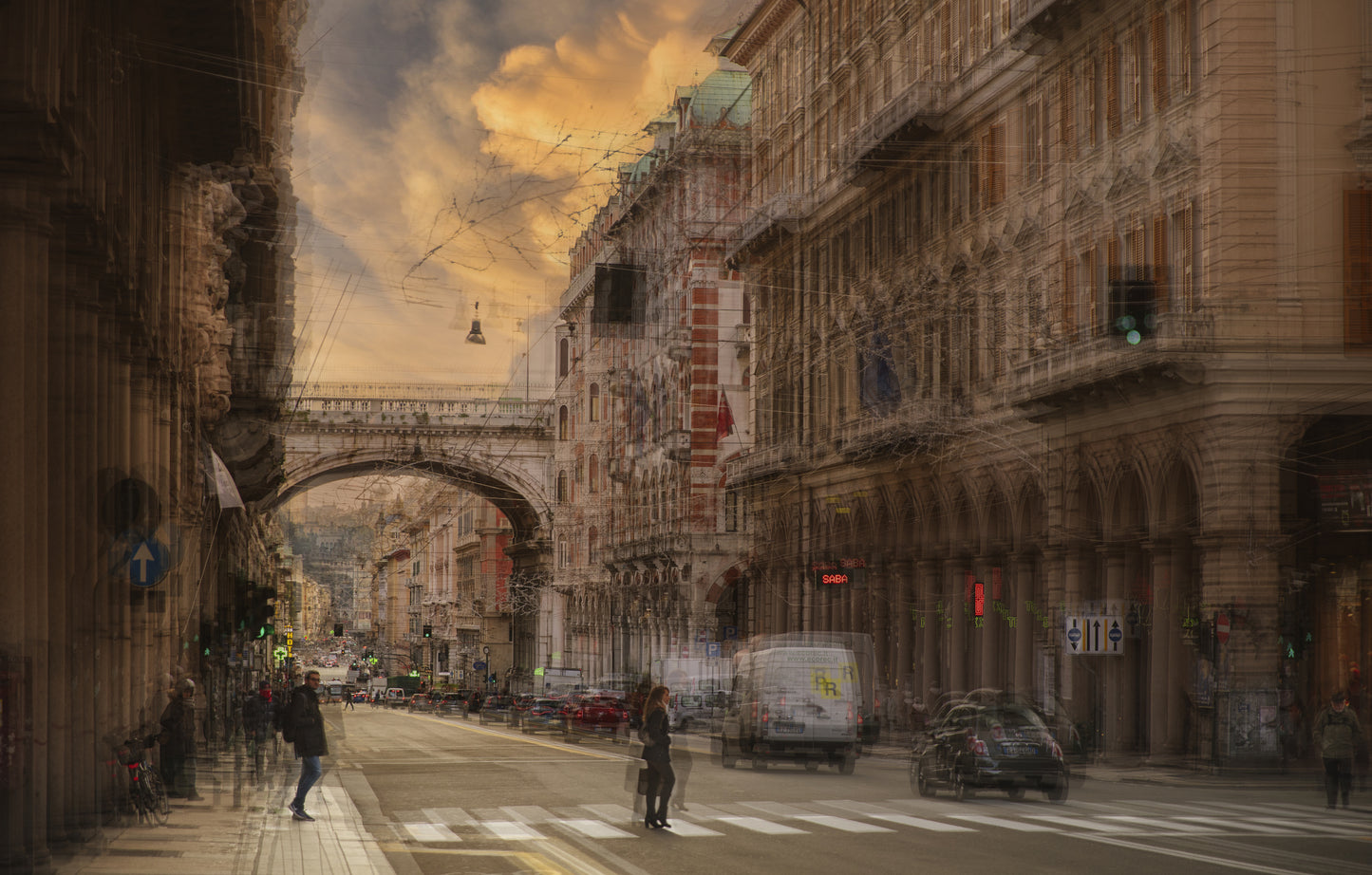 Via XX Settembre @ Genoa fototapet