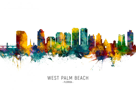 West Palm Beach Florida Skyline fototapet