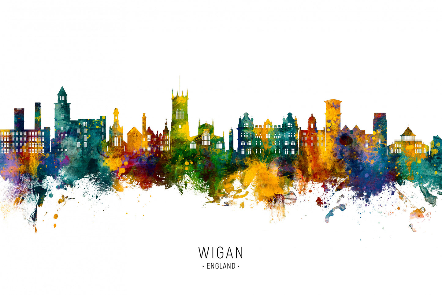 Wigan England Skyline fototapet