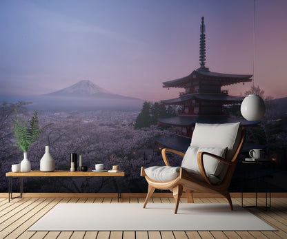 Mt Fuji Sakura fototapet