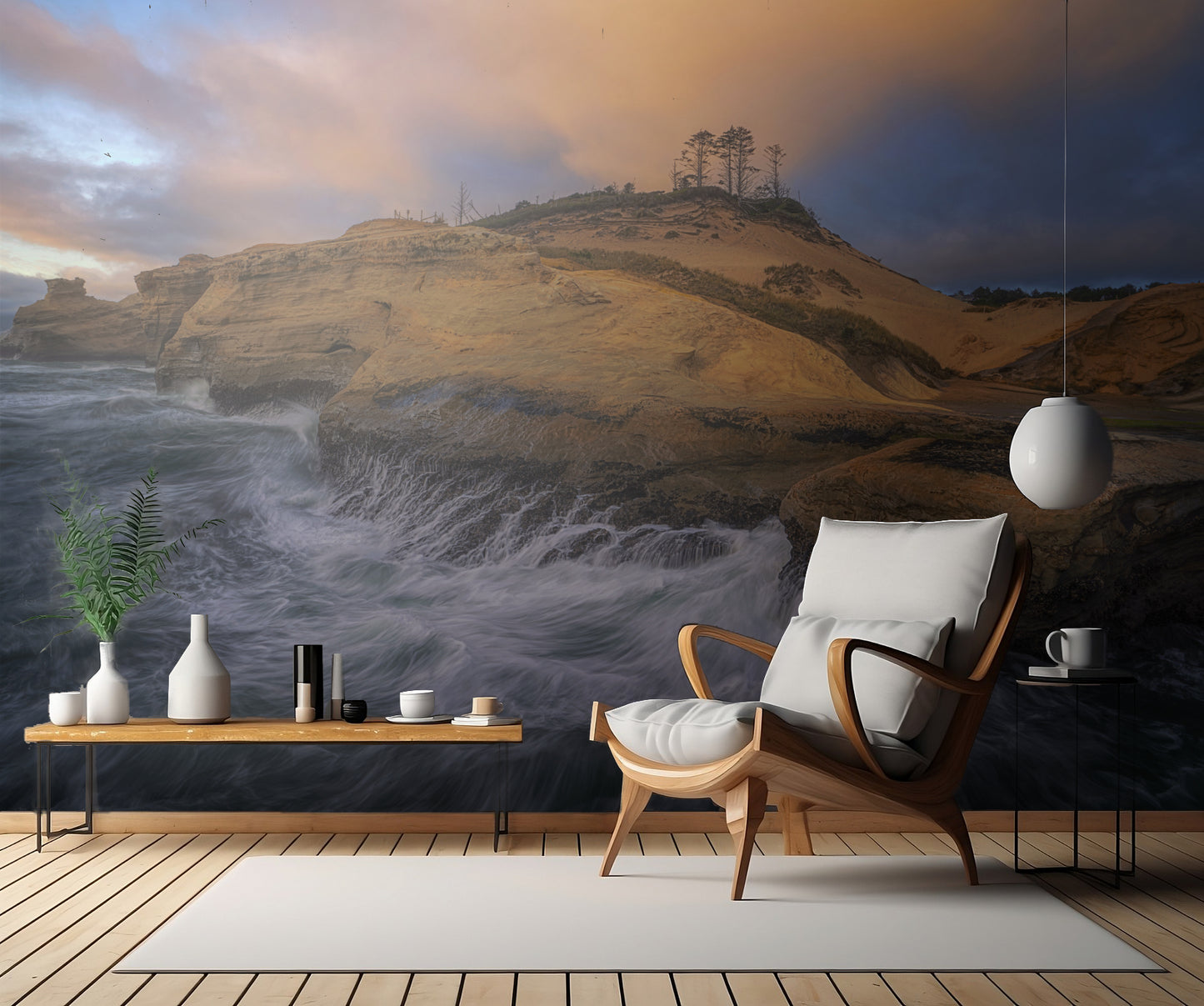 Wave on the shore fototapet