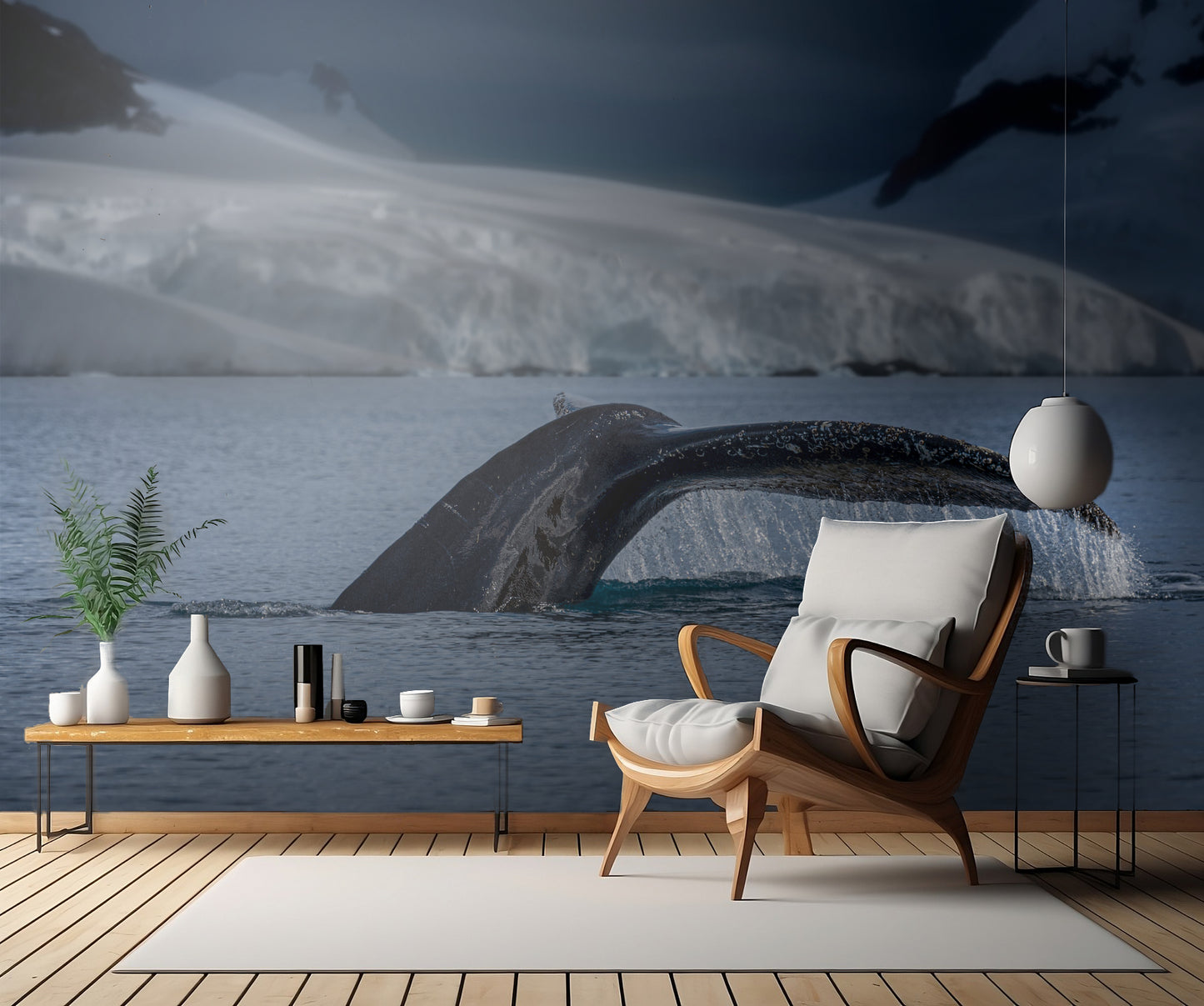 A Whale in Antarctica fototapet