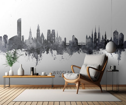 Wroclaw Poland Skyline fototapet