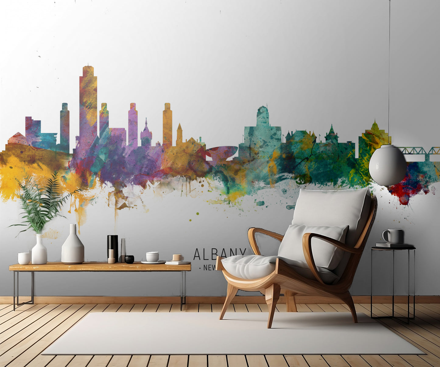 Albany New York Skyline fototapet