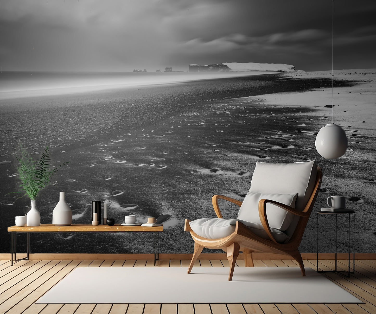 Wintry Reynisfjara fototapet