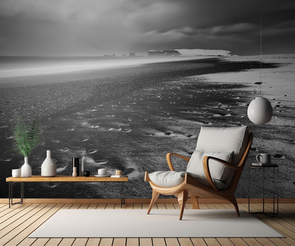 Wintry Reynisfjara fototapet