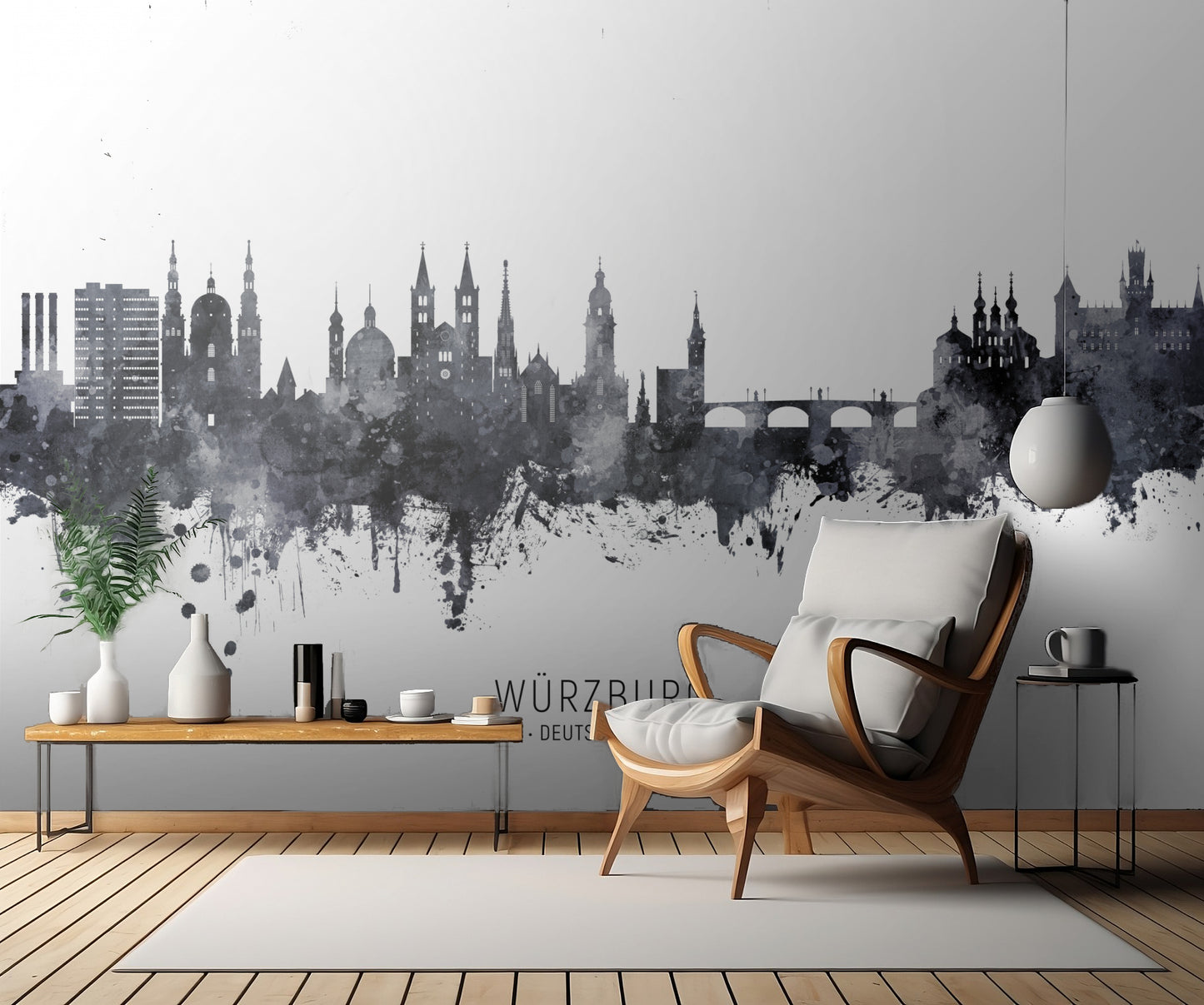 Würzburg Germany Skyline fototapet