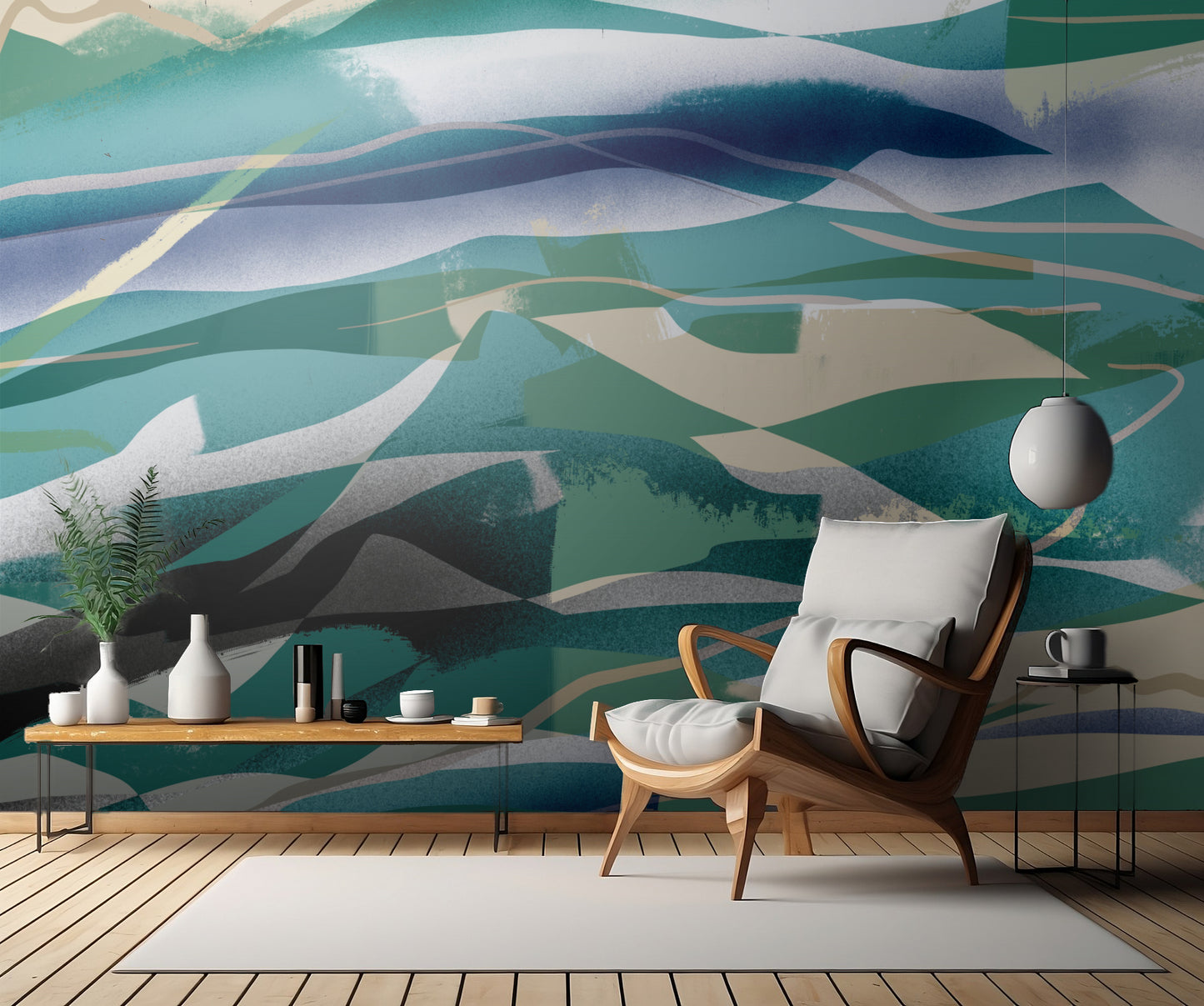 Abstraction in landscape fototapet