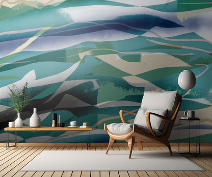 Abstraction in landscape fototapet