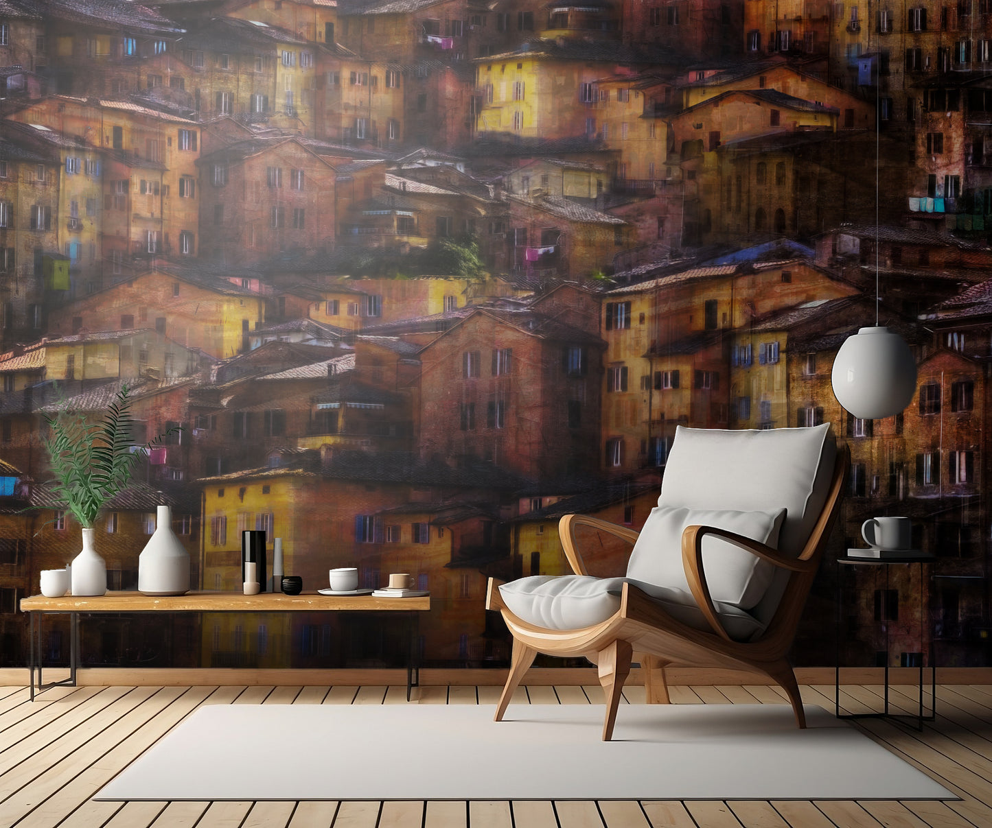 living on the hill fototapet