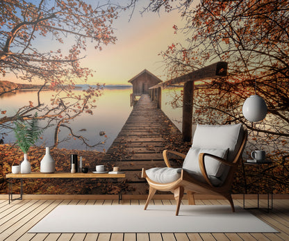 Autumn at the lake fototapet