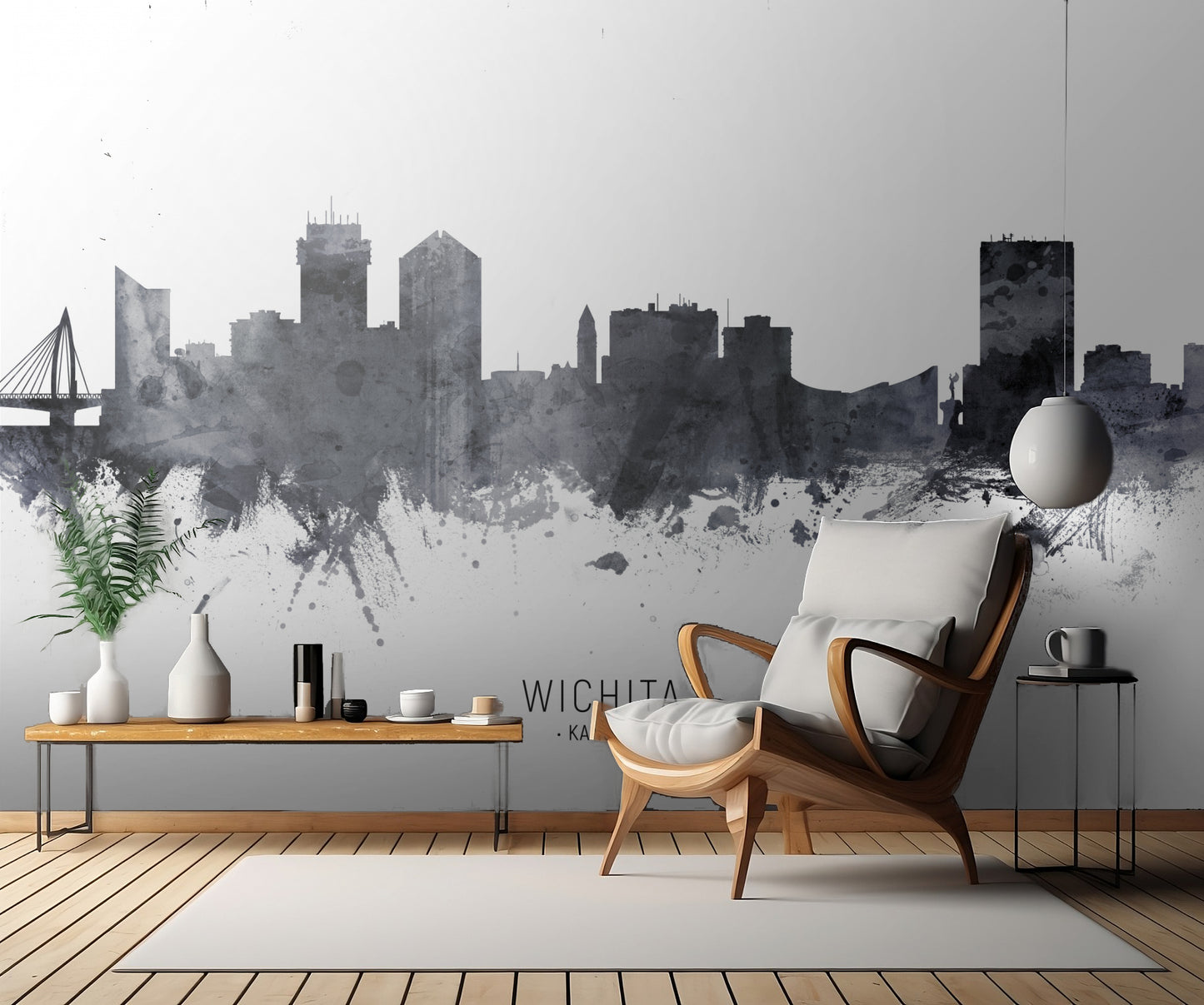 Wichita Kansas Skyline fototapet