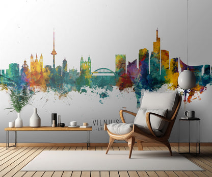 Vilnius Lithuania Skyline fototapet