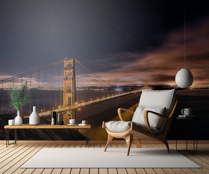 Golden Gate to Stars fototapet