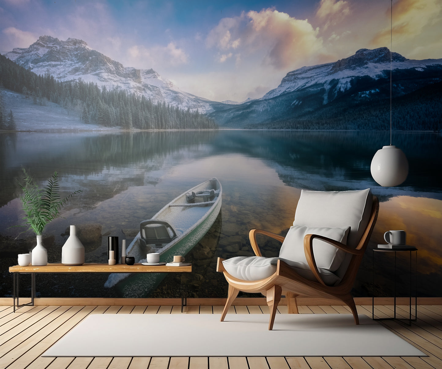 First Snow Emerald Lake fototapet