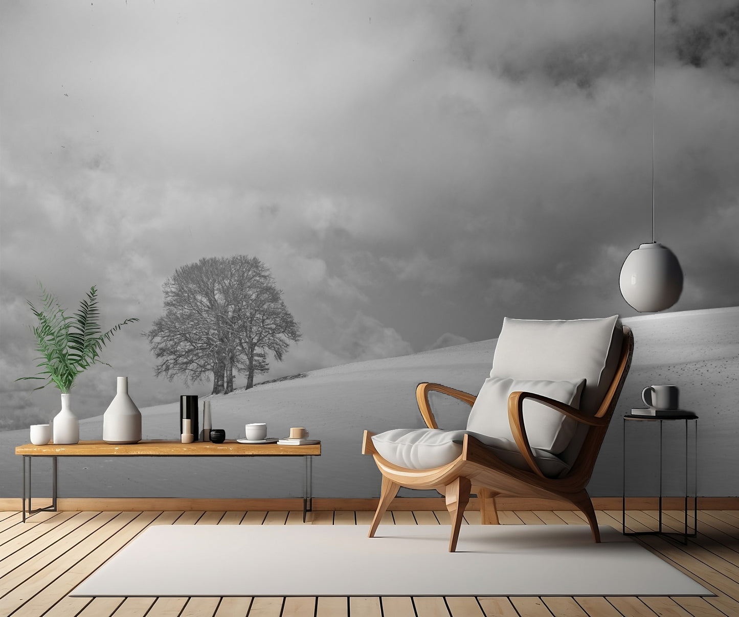 A cloudy winter day fototapet